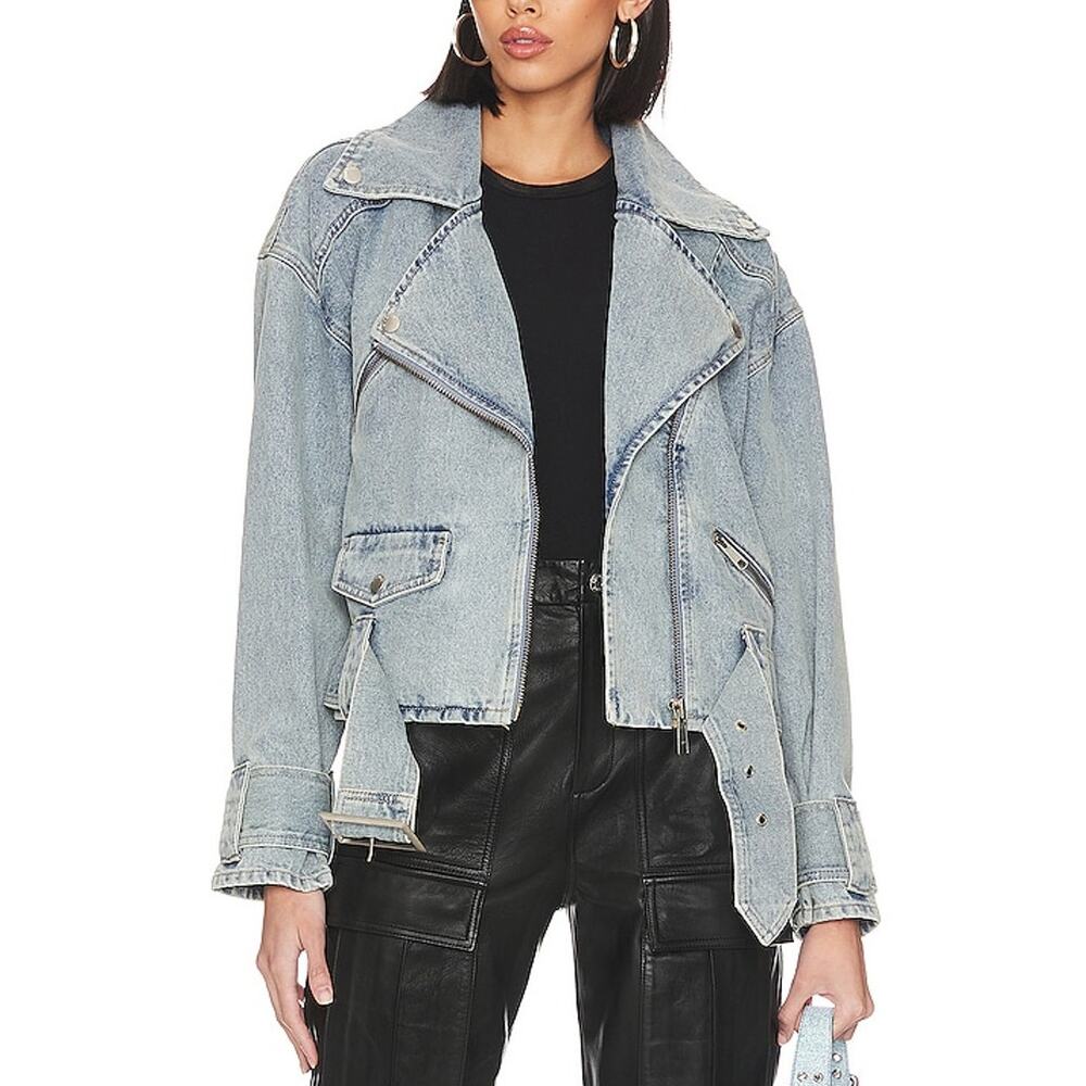 Ena Pelly Belted Mid Blue Wash Kiera Jacket Size AUS 10 / US 6